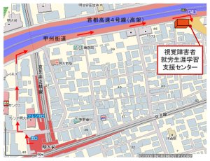 明大前駅からセンターまでの地図